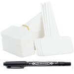 100 tiquettes jardin extrieur rutilisables - marqueurs plantes en plastique type t avec stylo tanche ...