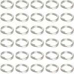 100 pack anneau porte cl� 10mm mini split jump ring avec double boucles split porte clef petits anneaux ...