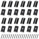 100 pcs clips noir pour planchers en bois en plastique t - clips pour planches de terrasse 6 mm espacement ...