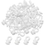 100 pcs crochet de rideau rail glisseur rail rideau poulie � rideaux en plastique blanc pour rideau de ...