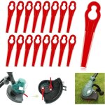 100 pcs lames en plastique de rechange, lame coupe bordure tondeuse  gazon en plastique lames pour jardin ...