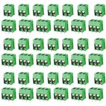 100 pcs pcb vis connecteur, bornier � souder vert 5mm, bornier � vis de pcb circuit imprim� 2 broches ...