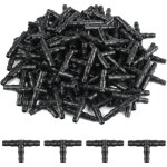 100 pcs tee raccord de tuyau 4 / 7mm - t raccord connecteur pvc d'arrosage buse d'atomisation goutte ...