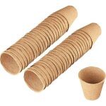 100 pices 6cm pot de culture biodegradable pour semis, peti pot pour plantation, godets de rempotage ...