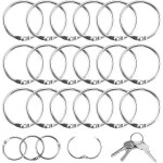 100 pi�ces anneaux de reliure, 30mm diam�tre ext�rieur anneaux articul�s m�talliques, anneau m�tallique, ...