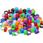 100 pices bague pour pied d'oiseaux anneau d'identification en plastique pigeon bague 8mm anneaux de ...