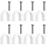 100 pi�ces cavalier cable electrique, fixation cable electrique, attache fil electrique, attache cable ...