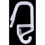 100 pi�ces crochet rail � rideau glisseurs plastique blanc - tringle coulissante forte capacit� de charge, ...