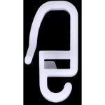 100 pi�ces crochet rail � rideau glisseurs plastique blanc - tringle coulissante forte capacit� de charge, ...