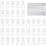 100 pi�ces crochet rideau rail glisseurs blanc plastique roulettes � rideaux blanc tringle � rideau coulissant ...