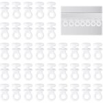 100 pi�ces crochet rideau rail glisseurs pour rail � rideaux plastique roulettes � rideaux blanc tringle ...