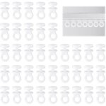 100 pi�ces crochet rideau rail glisseurs pour rail � rideaux plastique roulettes � rideaux blanc tringle ...