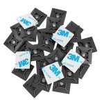 100 pi�ces embases adhesive pour attache de cable, 28mm x 28 mm, noir, serre - c�bles auto adh�sif, support ...