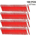 100 pièces lames de coupe - herbe en plastique lames de débroussailleuse sans fil - crea 100 pièces lames de coupe - herbe en plastique lames de débroussailleuse sans fil - crea