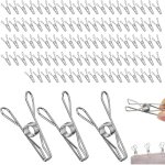 100 pi�ces pinces � linge, pinces � linge en acier inoxydable, pince a linge exterieur, pince � linge ...