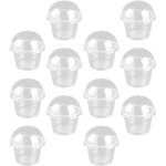 100 pi�ces en plastique transparent tasses 250ml mousse tasse dessert cr�me glac�e bol ap�ritif snack ...