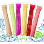 Bluedeer - 100 pices sacs popsicle, moule  glace, sacs de sucettes glaces, popsicle pochettes, moule ...