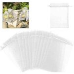 100 pi�ces sacs de protection pour arbres et plantes, en organza, lavables et r�utilisables, 10 x 15 ...