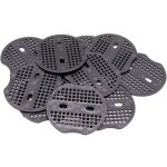 100 rondelles ? 6, 8 x 6 cm. convient pour les clous de jardin, les piquets en u, les toiles anti - mauvaises ...