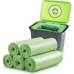 100 sacs poubelles biod�gradables, sacs poubelles compostables biod�gradables de 20 litres d'�paisseur ...