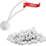 100 tendeurs �lastiques avec boule en plastique, crochets �lastiques, �lastiques de tente pour les b�ches, ...