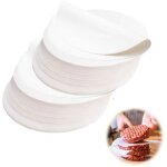 1000 pcs papier steak hach rond 11 cm pour presse steak hach  11 cm, papier sulfuris 11cm pour presse ...
