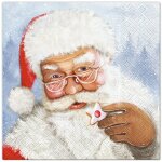 Douceur d'intrieur - lot de 20 serviettes en papier 33 x 33 cm pere noel et son gateau