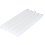 Douceur d'int�rieur - lot de 5 bougies chandelier 20 cm tendance uni blanc