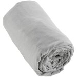 Drap housse flanelle 90 x 190 cm candice brume