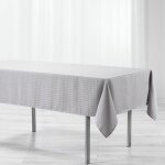 Nappe rectangle polyester jacquard damasse maillon gris 140 x 300 cm Nappe rectangle polyester jacquard damasse maillon gris 140 x 300 cm