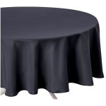Nappe ronde anti tache 180 cm couleurs ardoise Nappe ronde anti tache 180 cm couleurs ardoise