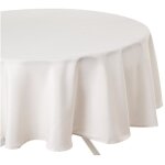 Nappe ronde anti tache 180 cm couleurs ivoire