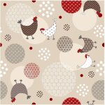 Douceur d'intrieur - nappe toile cire au mtre cocotte a pois