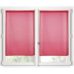 Paire de rideaux voile brise bise 70 x 200 cm rouge