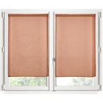 Paire de rideaux voile brise bise 70 x 200 cm terracotta
