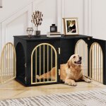 100cm cage pour chiens, maisonnette pour animaux, 3 portes