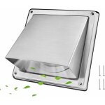 Ccykxa - 100mm carr grille de ventilation en acier inoxydable grille aration avec clapet anti - retour ...