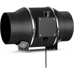 100mm ventilateur d'extraction r�glable, extracteur d'air 350 m3 / h avec contr�leur de vitesse variable ...