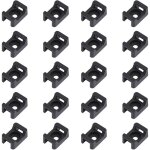 100pcs attache de c�ble noir supports 23mmx16mm de type selle support de base de c�ble