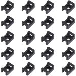 Aougo - 100pcs attache de câble noir supports 23mmx16mm de type selle support de base de câble Aougo - 100pcs attache de câble noir supports 23mmx16mm de type selle support de base de câble