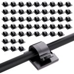 100pcs clips c�bles adh�sif attache cable adhesif autocollants clips rangement de c�ble lumi�re ext�rieur ...