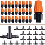 100pcs goutteurs d'irrigation � d�bit r�glable micro spray, t�tes de brumisateur d'irrigation goutte ...