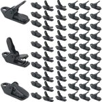 100pcs / sac noir tente clips, coupe - vent pour auvent colliers de serrage plastique vent corde auvents ...