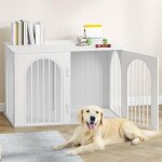 108 cm cage pour chiens, table d'appoint, taille moyenne, 3 portes