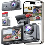 1080p dashcam voiture avant arri�re, camera voiture avec carte sd 32g, grand angle 170� dashcam avec ...