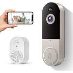 1080p wireless video doorbell camera with ring chime, smart ai human detection, night vision, 2 - way ...