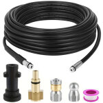 10m tuyau d�bouche canalisation, kit de nettoyage du tuyau de vidange du nettoyeur haute pression avec ...