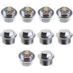 10pcs 1 / 2 pouce radiateur manuel purge d'air vannes et 5pcs bouchons d'obturation avec connexion de ...