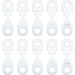 10pcs bande de fusible plate ton argent en alliage de zinc lame de rechange bande de fusible dc 32v compatible ...