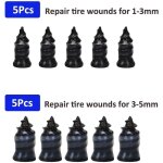10pcs (grand + petit) clous de rparation de pneus sous vide patch rapide pneus vlo colle clous champignons ...